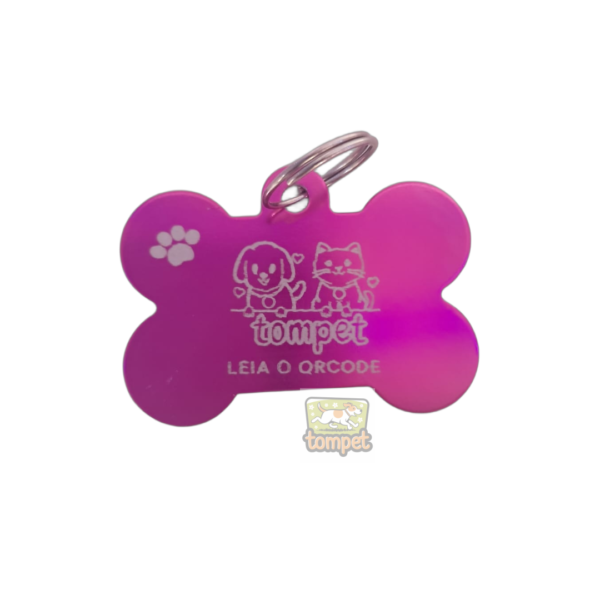 TagPet Placa de identificação Pet Osso 5 cm x 3 cm - Image 2